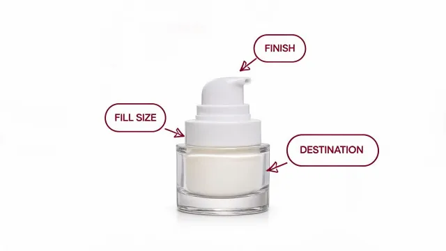 Neck cream specification worksheet illustration, not a premises map